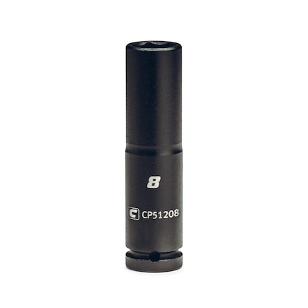 Capri Tools 8mm Deep Impact Socket, 14 Drive, 6Point, Metric CP51208